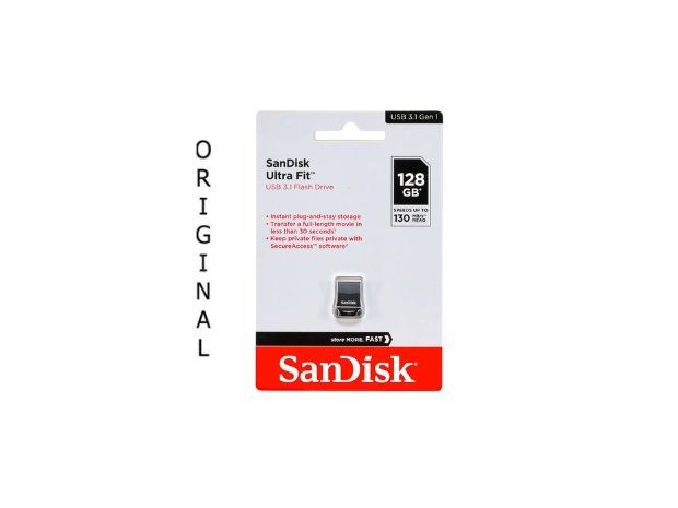 &uu PENDRIVE ORIGINAL 128 GB SANDISK Z430 ULTRA FIT 3.2
